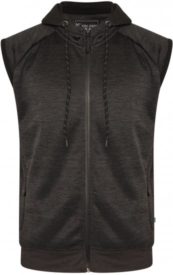 Kam Jeans AP007 Active Performance Sleeveless Hoody Charcoal - Puloverji & jopice - Moški Puloverji & Jopice za Močnejše Postave
