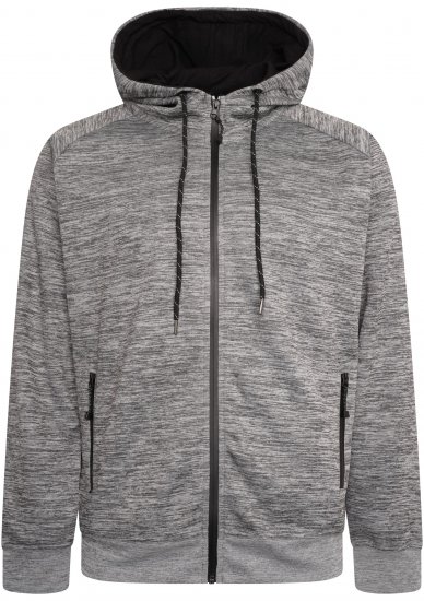 Kam Jeans KBS AP008 Active Performance Hoody Grey - Puloverji & jopice - Moški Puloverji & Jopice za Močnejše Postave