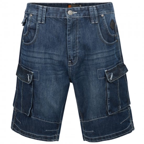 Kam Jeans Francis Dark Used - Kratke hlače - Moške Kratke Hlače za Močnejše Postave