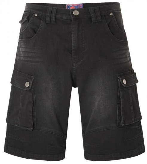 Kam Jeans Ivan Cargo Shorts Black - Kratke hlače - Moške Kratke Hlače za Močnejše Postave