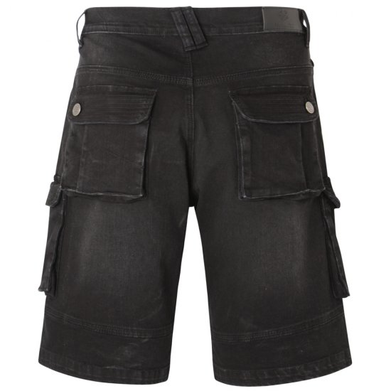 Kam Jeans Ivan Cargo Shorts Black - Kratke hlače - Moške Kratke Hlače za Močnejše Postave
