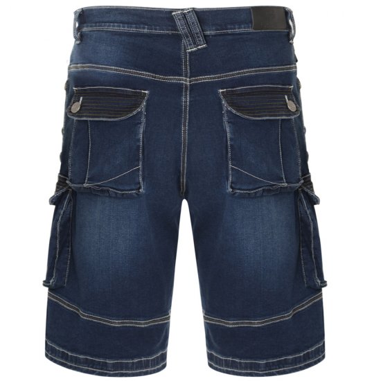 Kam Jeans Ivan Cargo Shorts Dark Used - Kratke hlače - Moške Kratke Hlače za Močnejše Postave