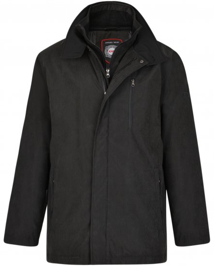 Kam Jeans KV111 Smart Casual Jacket Black - Jakne - Moške bunde za Močnejše Postave