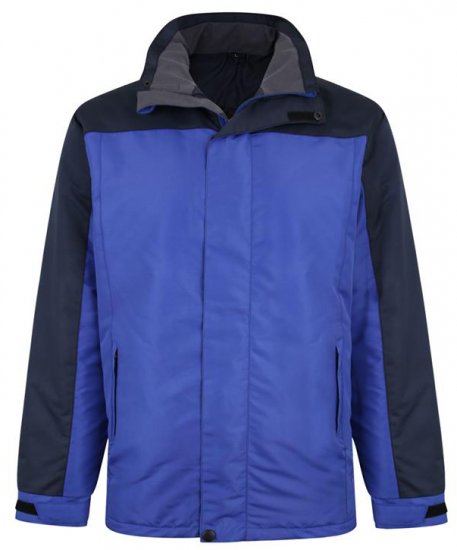 Kam Jeans KV113 Padded Waterproof Coat Navy - Jakne - Moške bunde za Močnejše Postave