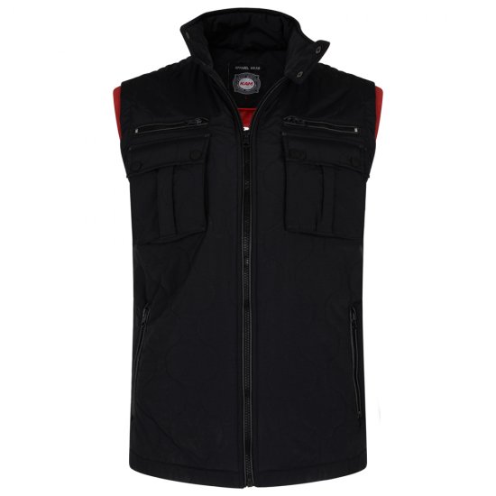 Kam Jeans KV73 Vest Black - Jakne - Moške bunde za Močnejše Postave