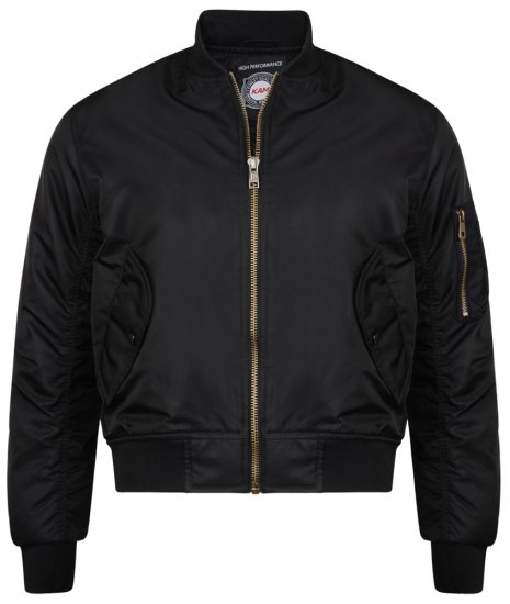 Kam Jeans KV75 Bomber Jacket Black - Jakne - Moške bunde za Močnejše Postave