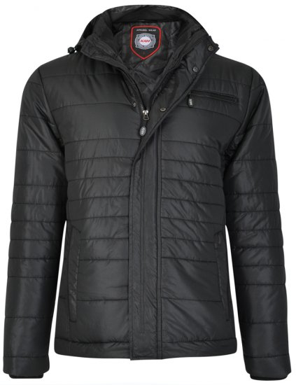 Kam Jeans KV94 Jacket Black - Jakne - Moške bunde za Močnejše Postave