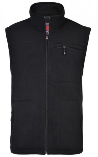 Kam Jeans KV99 Fleece Vest Black - Športna & zunanja oblačila - Moška Športna Oblačila za Močnejše postave