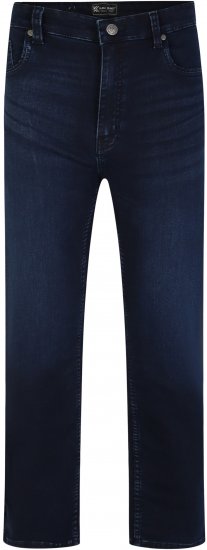 Kam Jeans Nunez Knitted Denim Stretch Fashion Jeans Dark Blue - Kavbojke & hlače - Moške Kavbojke in Hlače za Močnejše Postave