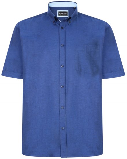 Kam Jeans P020 Premium Short sleeve Oxford Shirt Navy - Srajce - Moške srajce za Močnejše Postave