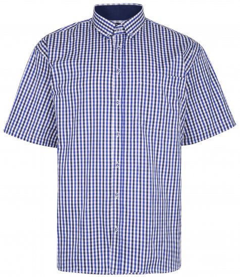 Kam Jeans 640 Premium Short Sleeve Shirt Navy - Srajce - Moške srajce za Močnejše Postave