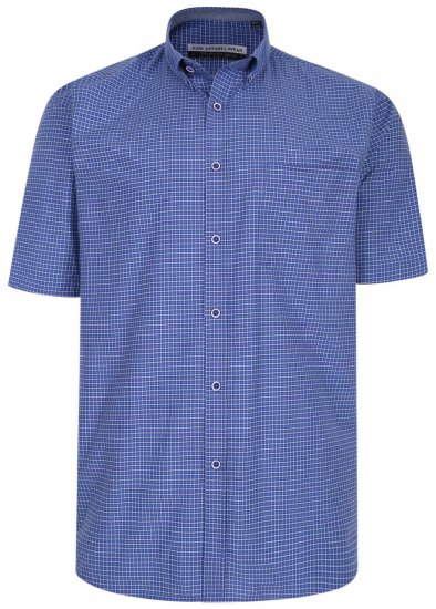 Kam Jeans 641 Premium Short Sleeve Shirt Navy - Srajce - Moške srajce za Močnejše Postave