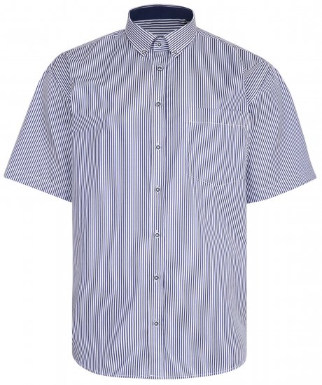 Kam Jeans 643 Premium Short Sleeve Shirt Navy - Srajce - Moške srajce za Močnejše Postave
