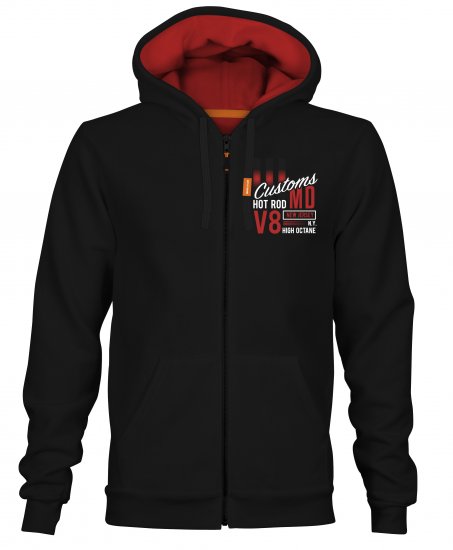 Motley Denim Kendal Hoodie Black - Puloverji & jopice - Moški Puloverji & Jopice za Močnejše Postave