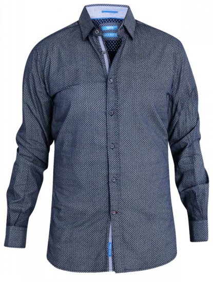 D555 Kermit Long Sleeve Printed Shirt - Srajce - Moške srajce za Močnejše Postave