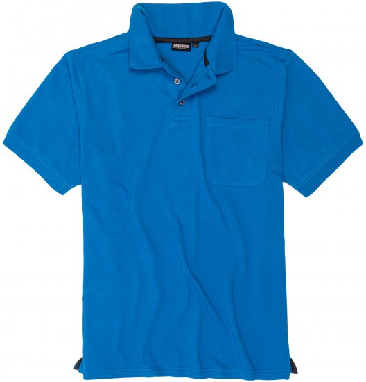 Adamo Klaas Regular fit Polo Shirt with Pocket Azur Blue - Polo majice - Moške Polo Majice za Močnejše Postave