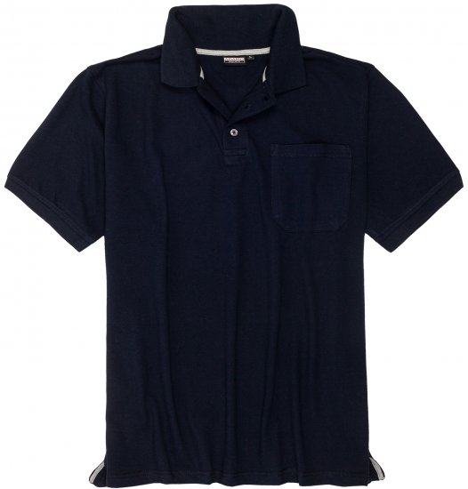 Adamo Klaas Regular fit Polo Shirt with Pocket Navy - Polo majice - Moške Polo Majice za Močnejše Postave