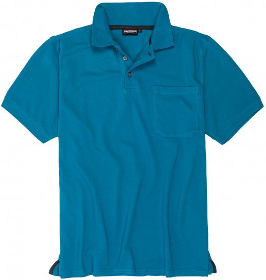Adamo Klaas Regular fit Polo Shirt with Pocket Petrol - Polo majice - Moške Polo Majice za Močnejše Postave