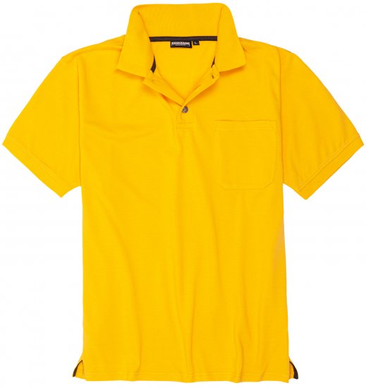 Adamo Klaas Regular fit Polo Shirt with Pocket Yellow - Polo majice - Moške Polo Majice za Močnejše Postave