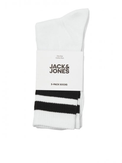 Jack & Jones Travis Teniške nogavice Bela 3-pack - Spodnje perilo & kopalne hlače - Moško Spodnje Perilo za močnejše postave