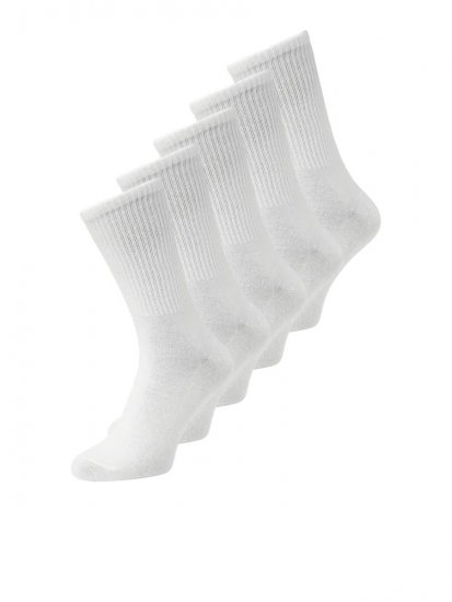 Jack & Jones Basic Teniške nogavice Bela 5-pack - Spodnje perilo & kopalne hlače - Moško Spodnje Perilo za močnejše postave
