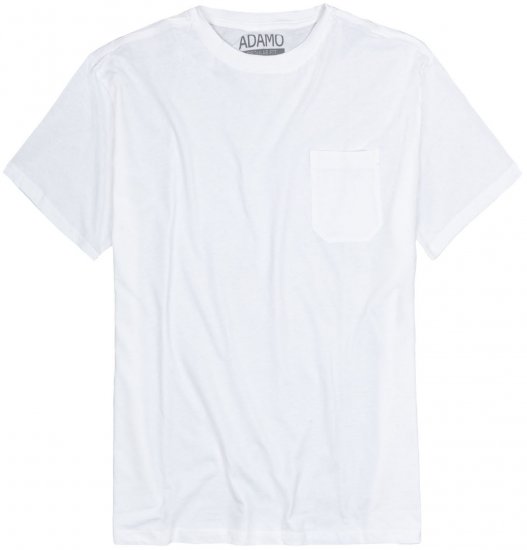 Adamo Kody Regular fit T-shirt with Pocket White - Kratke Majice - Moške kratke majice za močnejše postave