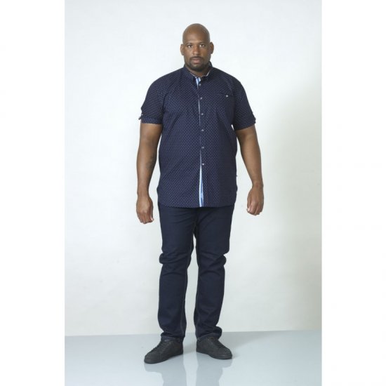 D555 Kurt Printed Short Sleeve Shirt - Srajce - Moške srajce za Močnejše Postave