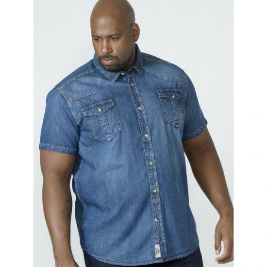D555 Mike Denim Shirt - Srajce - Moške srajce za Močnejše Postave