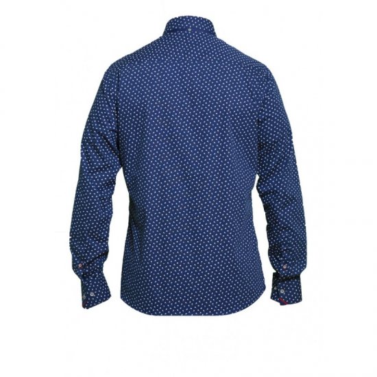 D555 Bainton Long Sleeve Shirt Navy - Srajce - Moške srajce za Močnejše Postave