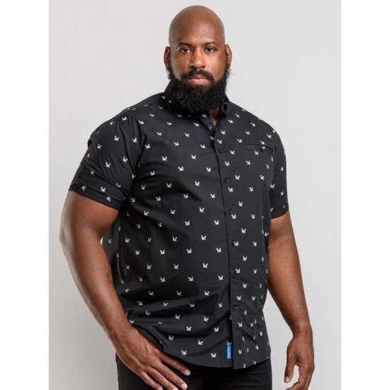 D555 Marley Shirt Black - Srajce - Moške srajce za Močnejše Postave