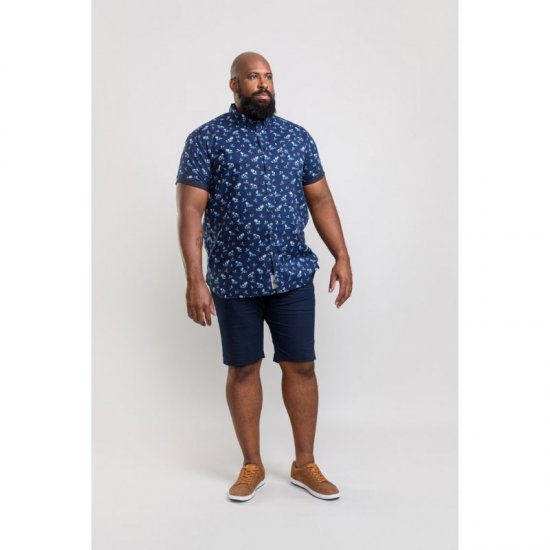 D555 Davian Hawaii Shirt Navy - Srajce - Moške srajce za Močnejše Postave