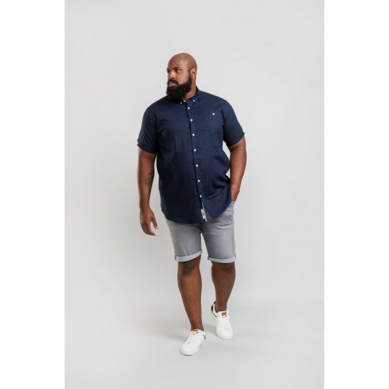 D555 Brixton Shirt Navy - Srajce - Moške srajce za Močnejše Postave