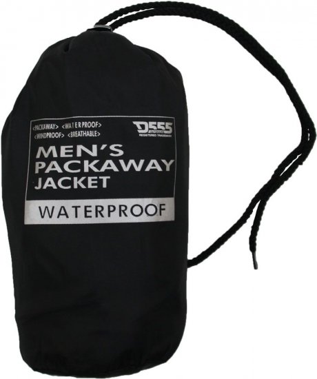 D555 Zac "Packaway" Rain Jacket Navy - Športna & zunanja oblačila - Moška Športna Oblačila za Močnejše postave