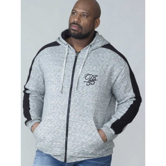 D555 Ronnie Full zip Hoodie - Puloverji & jopice - Moški Puloverji & Jopice za Močnejše Postave