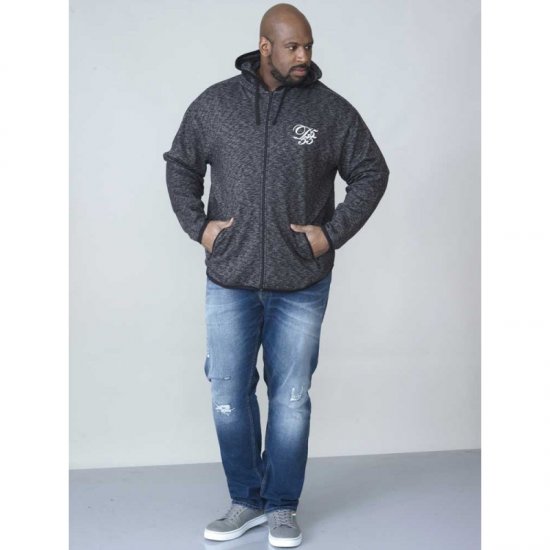 D555 Bennie Full zip Hoodie - Puloverji & jopice - Moški Puloverji & Jopice za Močnejše Postave