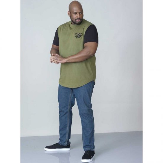 D555 Demarcus Couture T-shirt Khaki - Kratke Majice - Moške kratke majice za močnejše postave