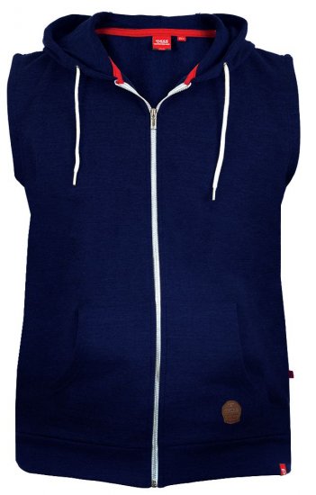 D555 Blake Sleeveless Hoodie Navy - Puloverji & jopice - Moški Puloverji & Jopice za Močnejše Postave