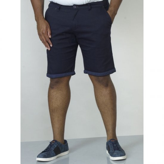 D555 Luke Stretch Shorts Navy - Kratke hlače - Moške Kratke Hlače za Močnejše Postave