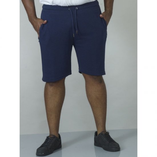 D555 Jackie Ribbed Jersey Shorts Navy - Trenirke & kratke trenirke - Moške Trenirke za Močnejše Postave