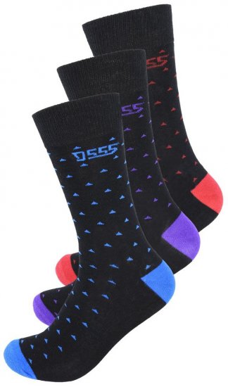 D555 Bolt Cotton Rich Luxury Socks 3-Pack - Spodnje perilo & kopalne hlače - Moško Spodnje Perilo za močnejše postave