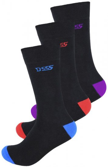 D555 Phoenix Cotton Rich Luxury Socks 3-Pack - Spodnje perilo & kopalne hlače - Moško Spodnje Perilo za močnejše postave