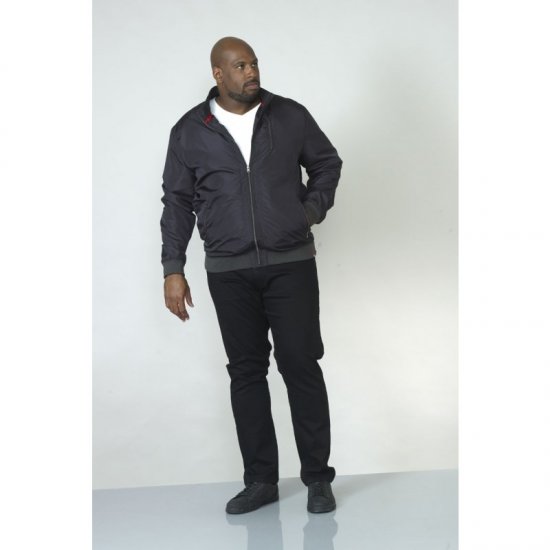 D555 Terron Bomber Jacket Black - Jakne - Moške bunde za Močnejše Postave