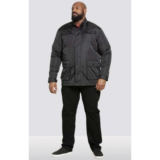 D555 Brentford Jacket Black - Jakne - Moške bunde za Močnejše Postave