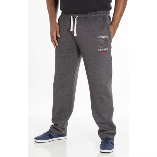 D555 Portland Sweatpants Charcoal - Trenirke & kratke trenirke - Moške Trenirke za Močnejše Postave