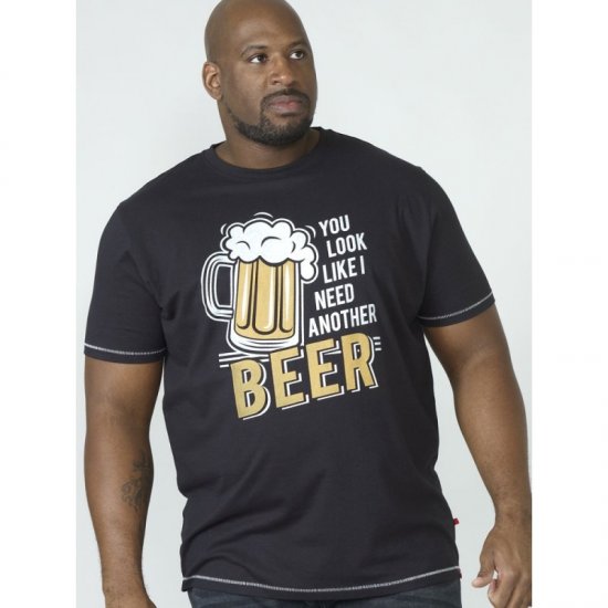 D555 Murray T-shirt Black - Kratke Majice - Moške kratke majice za močnejše postave