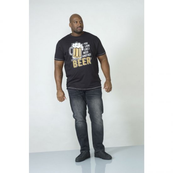 D555 Murray T-shirt Black - Kratke Majice - Moške kratke majice za močnejše postave