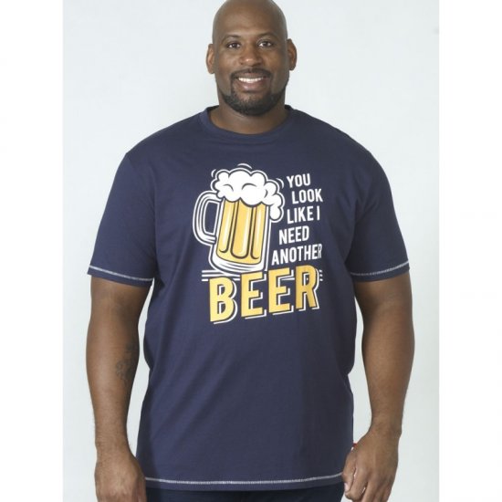 D555 Murray T-shirt Navy - Kratke Majice - Moške kratke majice za močnejše postave