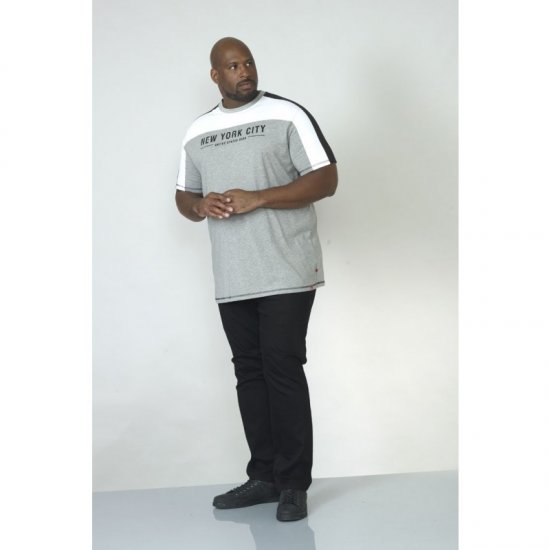 D555 Alvester T-shirt Grey - Kratke Majice - Moške kratke majice za močnejše postave