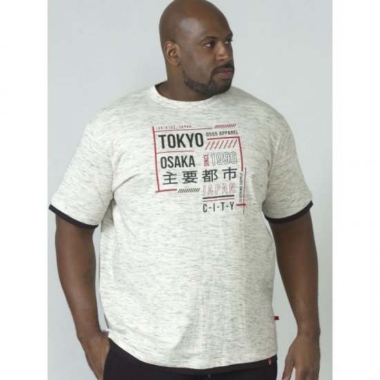 D555 Merlin T-shirt Grey - Kratke Majice - Moške kratke majice za močnejše postave