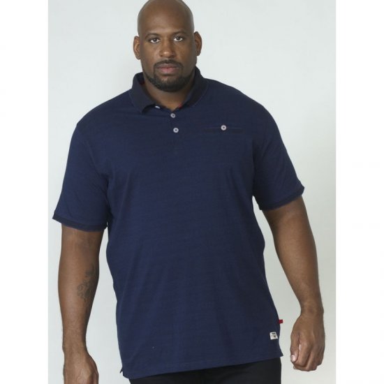 D555 Jerell Polo Navy - Polo majice - Moške Polo Majice za Močnejše Postave